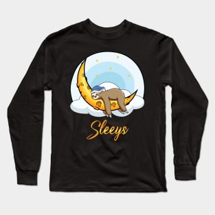 funny sleep sloth illustration - humour gift for brothers Long Sleeve T-Shirt